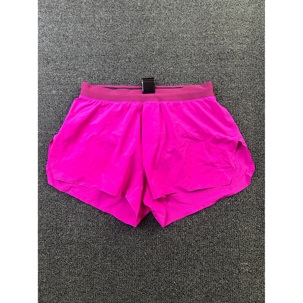 Lululemon Mens Fast and Free Lined Short 3 Pink Running Athletic LM7AVFS M